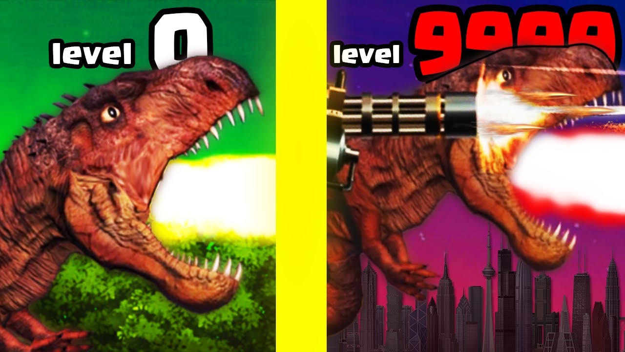 Jumping Dino l IS THIS THE STRONGEST T-REX DINOSAUR EVOLUTION? (9999+ ALL  LEVELS) 
