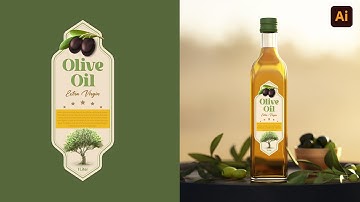 Olive Oil Label Design in illustrator (Packaging Design) graphllly 93