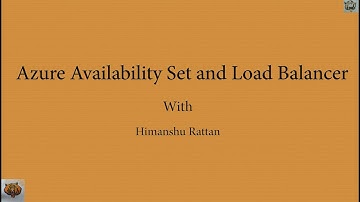 Azure: Availability Set And Load Balancer