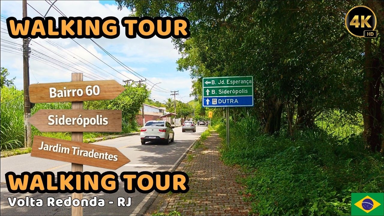 From Bairro 60 to Jardim Tiradentes | Walking Tour in Volta Redonda 4K