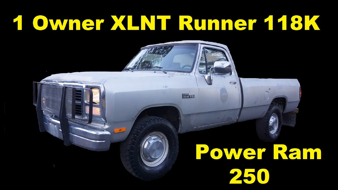 First Gen 1992 Dodge Power Ram 250 4x4 ~ 1 Owner W250 CLEAN! 6v Turbo  Diesel swap? For Sale Video!