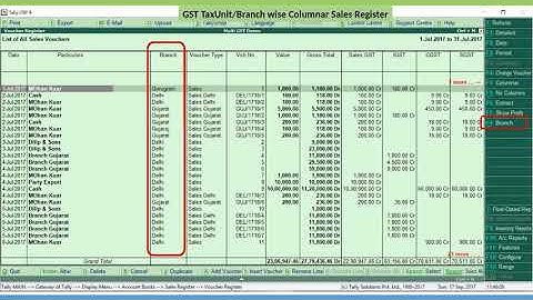 Tally Single Company Multi State GST