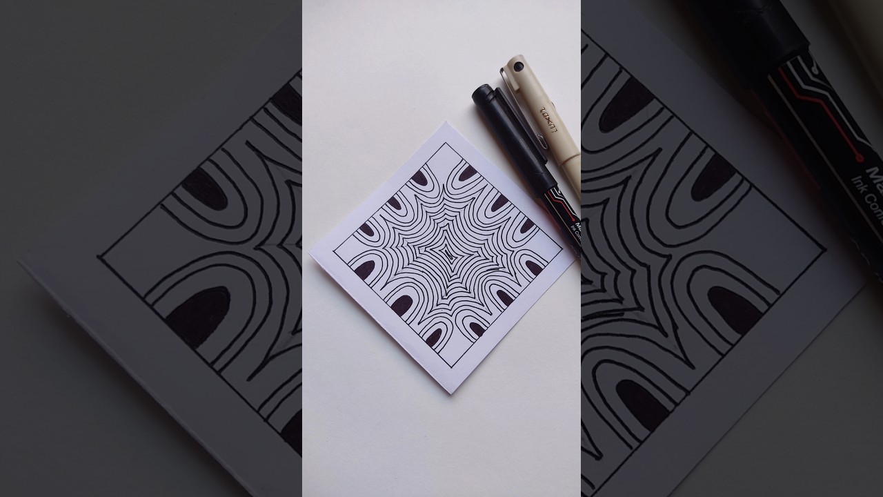 Easy Zentangle Pattern😍| Subscribe for Daily Art 