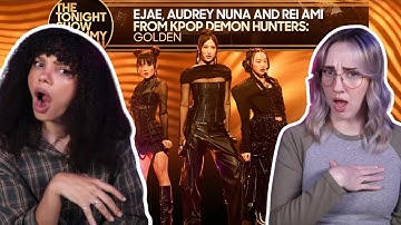 COUPLE REACTS TO EJAE, Audrey Nuna and Rei Ami from KPop Demon Hunters: Golden | The Tonight Show