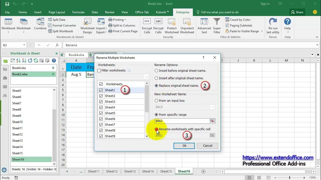How to name sheets based on cell values (from list) in Excel YouTube