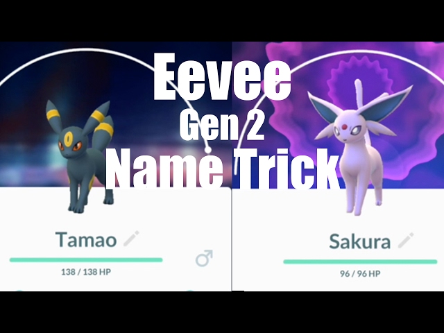 The Pokémon GO Eevee Nicknaming Trick Works With Espeon & Umbreon -  Siliconera