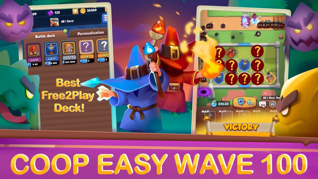 Rush Royale: CO-OP MODE WAVE 100 FREE2PLAY FRIENDLY 