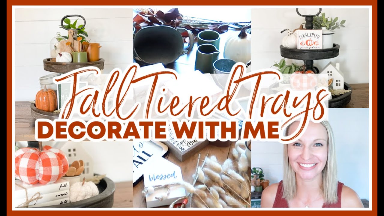 FALL DECORATE WITH ME 2021 | FALL TIERED TRAY DECOR IDEAS