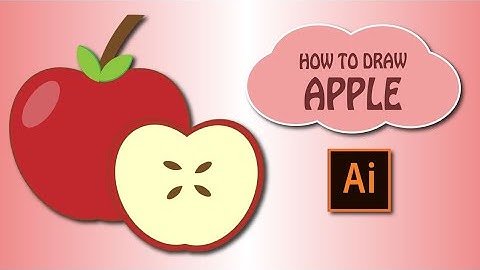Adobe ilustrator - Menggambar buah apel | apple fruit