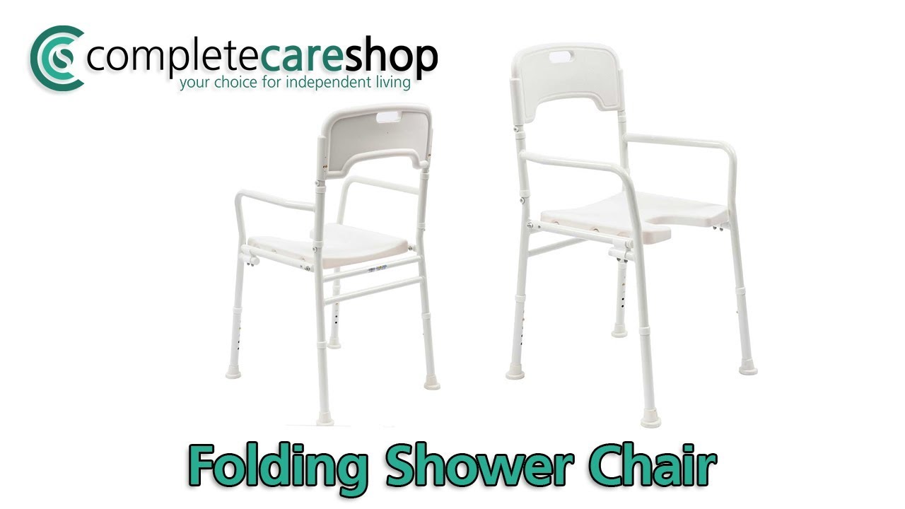 Folding Shower Chair - Light And Sturdy - YouTube