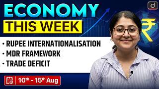 Economy Current Affairs | Rupee | MDR | Trade Deficit | Economy This Week | Drishti IAS English