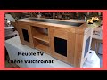 Meuble TV bois Chêne Valchromat  plan PDF