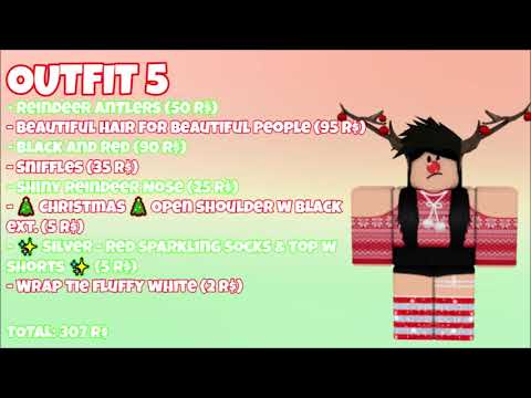 6 Roblox Christmas Outfits Ideas Youtube - roblox reindeer nose