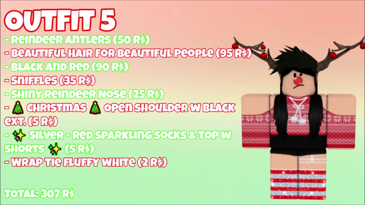 6 Roblox Christmas Outfits Ideas YouTube