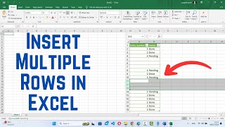 How to Insert Multiple Rows in Excel