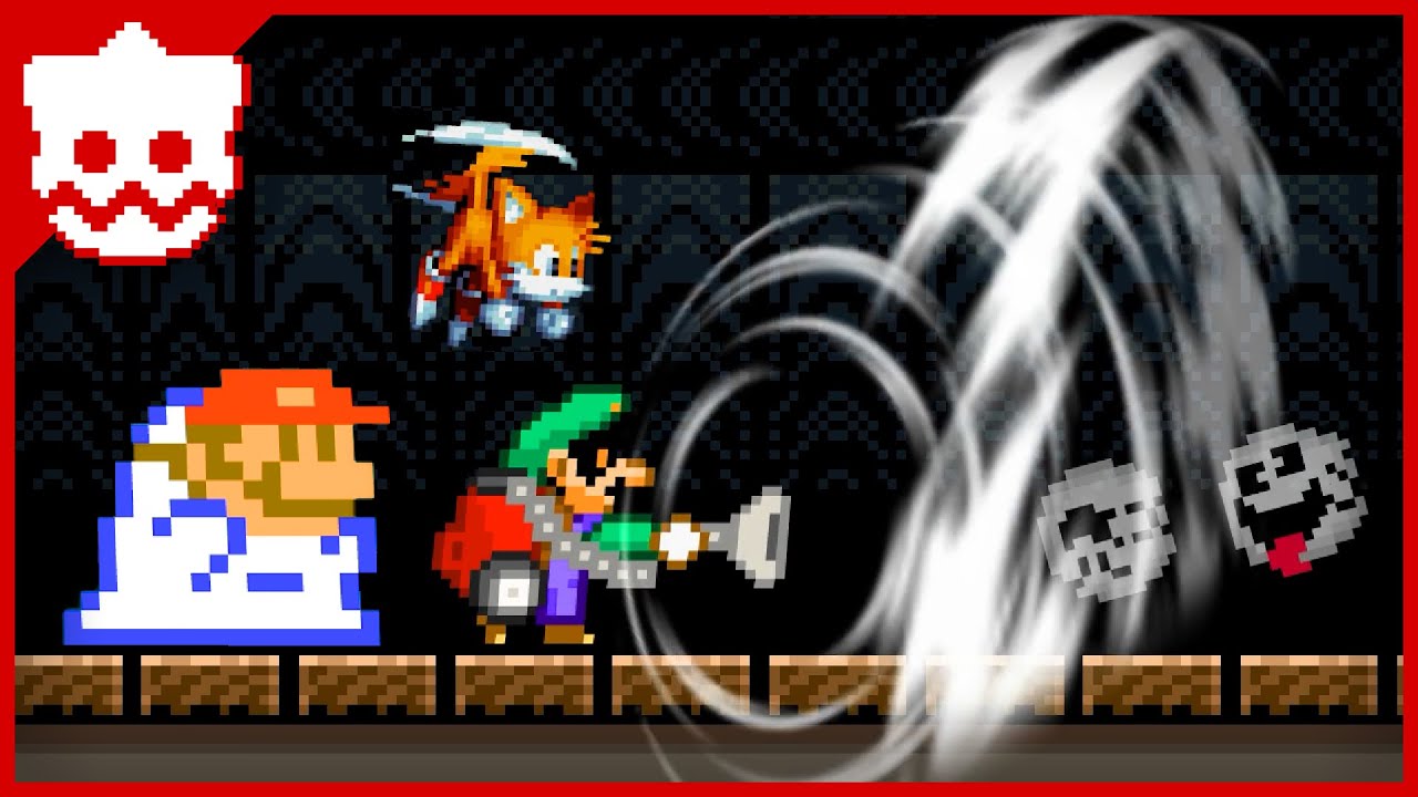Luigi and Tails inside the Ghost House (Spritars Animations)