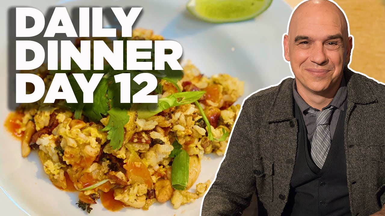 Crispy Rice with Broccoli, Bacon & Cashews: Day 12 | Daily Dinner with Michael Symon | Food Network