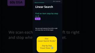 👉 How Linear Search Works in JavaScript ⚡ | Visual DSA Explained
