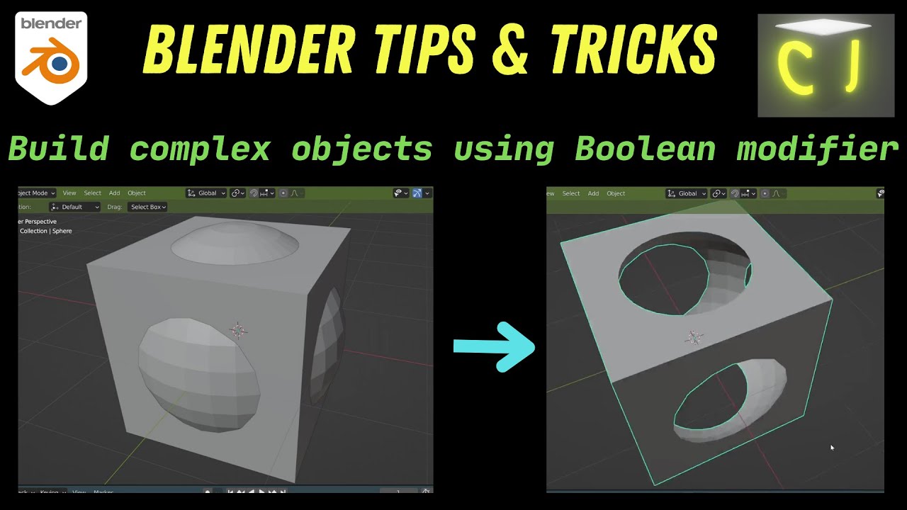 Complex Boolean Objects Blender Tips & Tricks - Build complex objects using Boolean Modifier ...