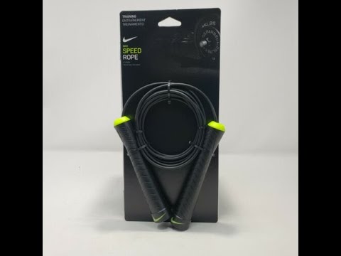 Скакалка Nike Speed Rope Jump Training Adjustable Black Volt 9' Rope With Allen Key NEW