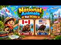 National Animals of Different Countries for Kids | Learn Country Flags and National Animals