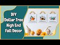 Quick &amp; Easy HighEnd Fall Dollar Tree Hanging Decor | Easy Dollar Tree DIY
