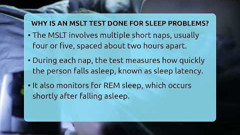 Why Is An MSLT Test Done For Sleep Problems? - Sleep Apnea Support Network