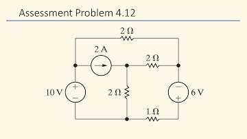 Assessment Problem 4.12 (Nilsson Riedel) Electric Circuits 10th Edition - Mesh-Current Method