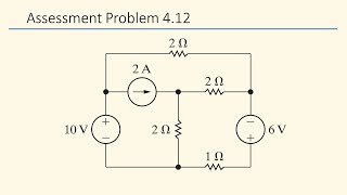 Assessment Problem 4.12 (Nilsson Riedel) Electric Circuits 10th Edition - Mesh-Current Method Wealth