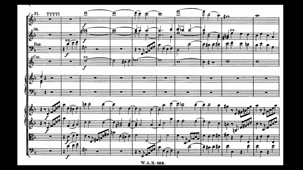 Mozart - Piano Concerto no 20 in d minor KV466, III Mov.(Score