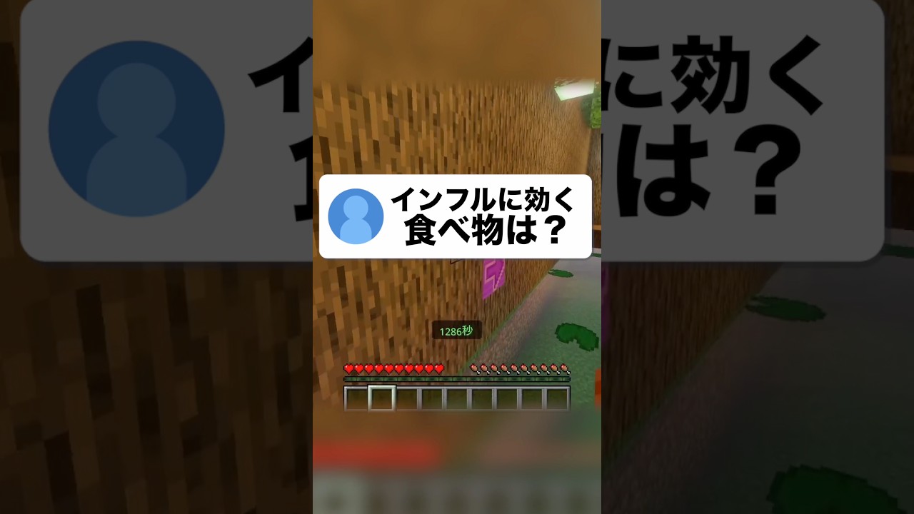 インフルエンザに効く食べ物は？ #マイクラ #マインクラフト #shorts