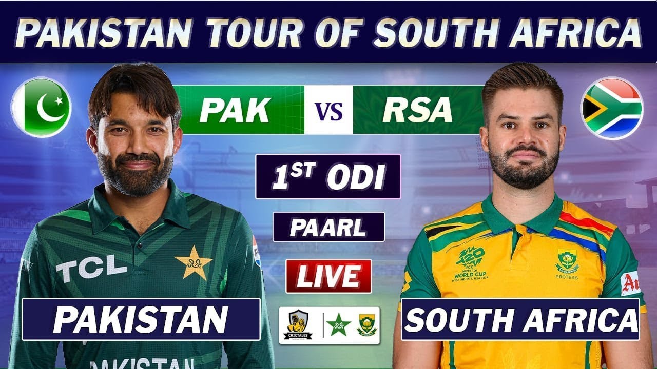 PAKISTAN vs SOUTH AFRICA 1st ODI Match LIVE COMMENTARY | PAK vs SA ODI ...