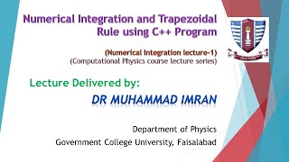 Numerical Integration Trapezoidal Rule using C++ Programs | computational Physics |