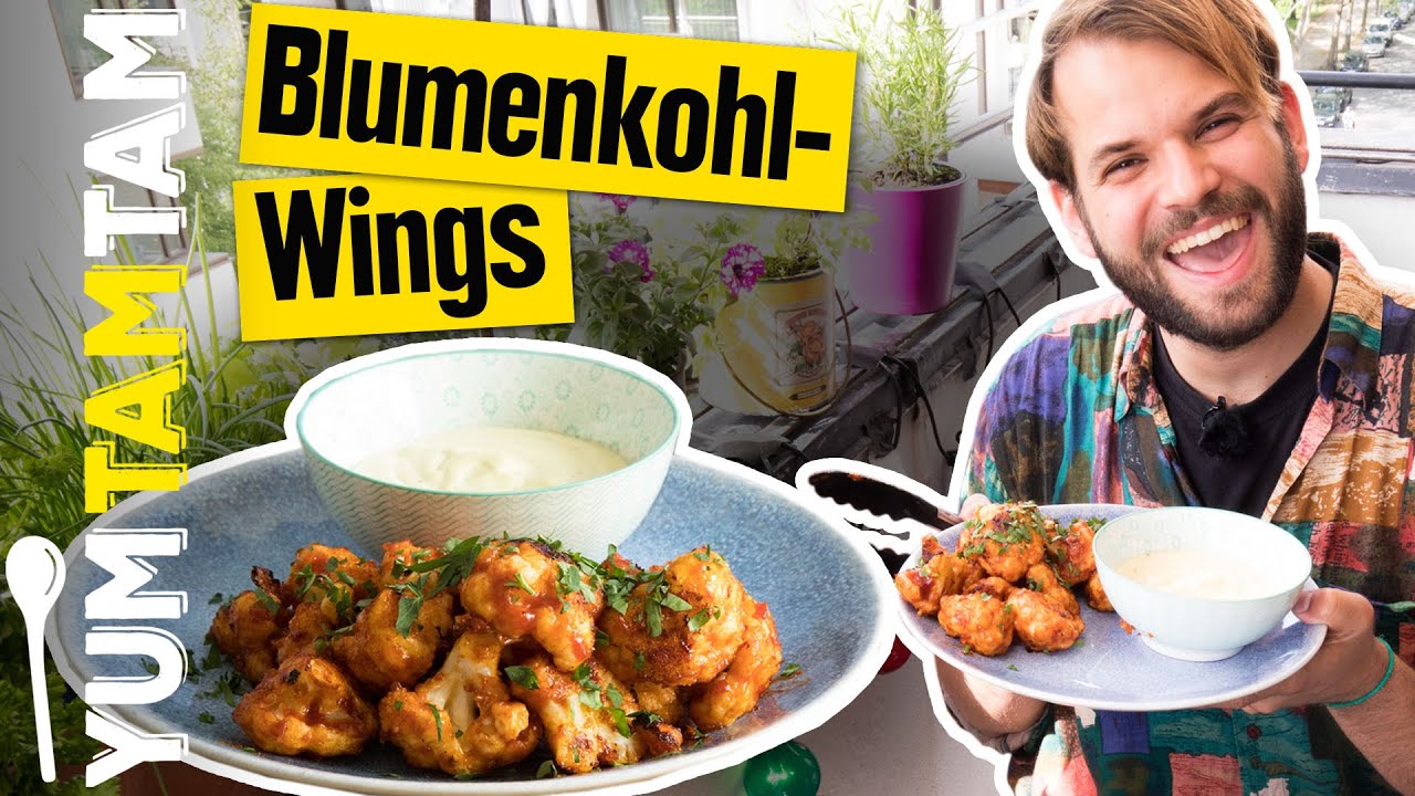 Blumenkohl-Wings vom Grill // Mit Aioli-Dip // #yumtamtam
