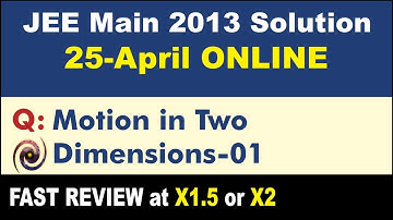 JEE Main 2013 Physics Solutions | Motion in Two Dimensions-01