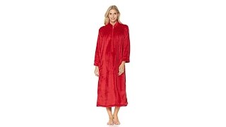 Soft   Cozy Smocked ZipFront Plush Robe