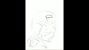 Drawing Judge Dredd in the style of Todd McFarlane made in Procreate