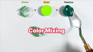Guess the final color 🎨| Satisfying video | Art video | Color mixing video | Mix Green color palette