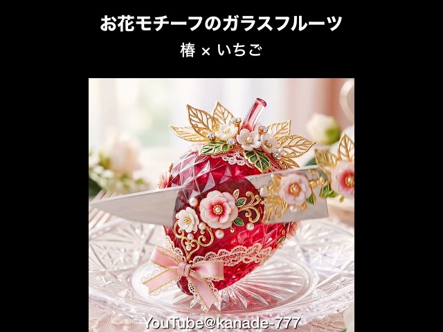 【ASMR】お花のガラスフルーツをカット｜Glass Flower Fruit Cutting #asmr #ガラス #癒し