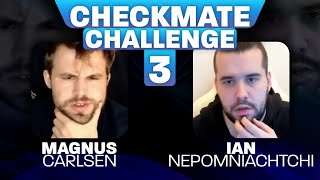 Magnus Carlsen and Ian Nepomniachtchi Solve SAME Checkmate PUZZLES! | CHECKMATE CHALLENGE! #3