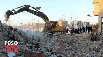 Earthquake victims in rebel-held area of Syria left without aid, rescue operations