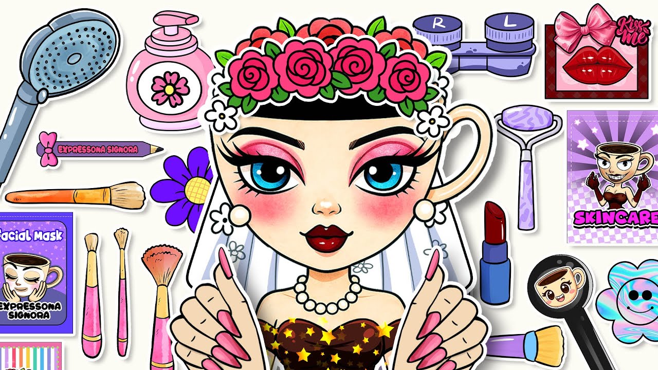 💖Kertas DIY💖ESPRESSONA SIGNORA BLACK Princess Skincare + Makeup Blind Bag 💄Unboxing ASMR | WhimsyBox