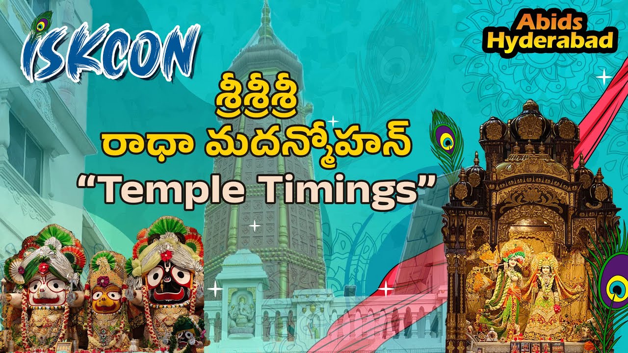 ISKCON temple Abides Hyderabad Darshan Timings | Sri Sri Radha Madan MohanMandir Full  history