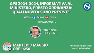 GPS 2024-2026, conto alla rovescia per l’ordinanza. Cosa è previsto