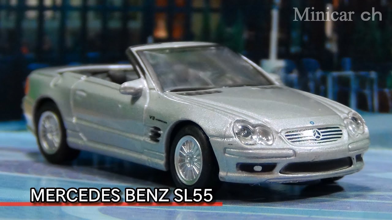 Modèle Réduit Mercedes-Benz SL 55 - YATMING 1:43, Couleur Pétrole - Neuf En Boîte
