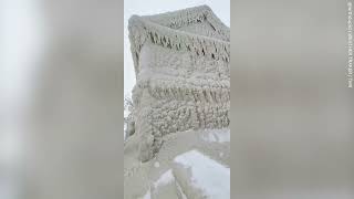 Homes encased in thick layer of ice after storm Elliott wreaks havoc