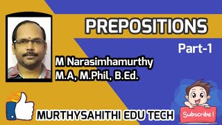 Prepositions by murthy sir (part-1)