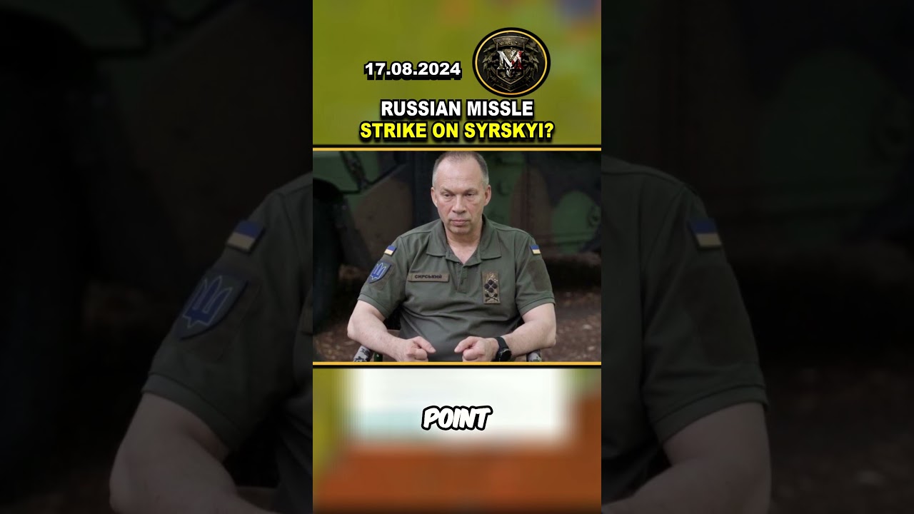 ⚠️ UKRAINIAN COMMANDER-IN-CHIEF SYRSKYI KILLED? 