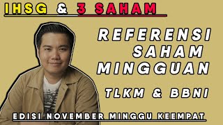 Ihsg Dan 3 Saham Referensi Saham Mingguan Edisi November Minggu Keempat