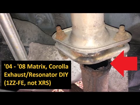 2004 - 2008 Toyota Matrix Corolla Exhaust Flange Repair, Replace Resonator (1ZZFE)